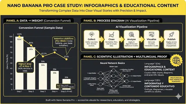 Infographic and educational content creation with Banana Pro AI